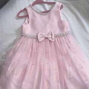 Elegant Pink Kids Dress with Bow